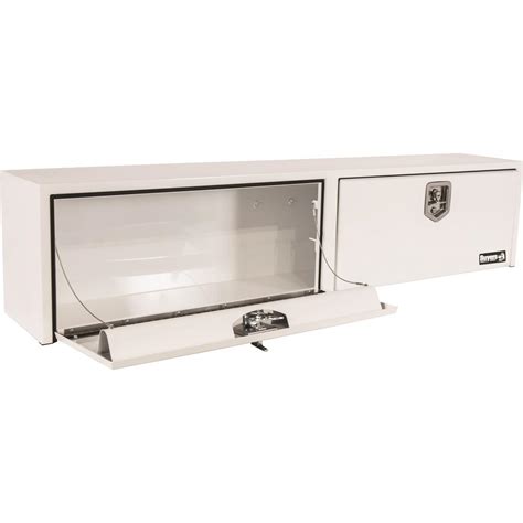 white steel storage box with latch|Buyers Products 1702840 White Steel Topsider Truck Box With T .